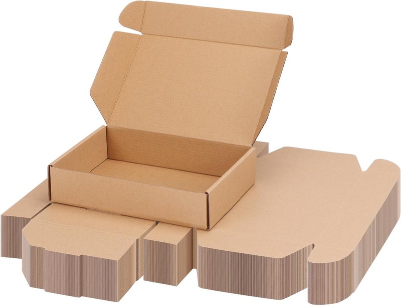 PHAREGE 9x6x2 inch Shipping Boxes Bulk 40 Pack Brown, Tab Lock Tuck Top Mailer Boxes for Packaging Small Business, Small Cardboard Gift Boxes for Wrapping Mailing Present - Image 1